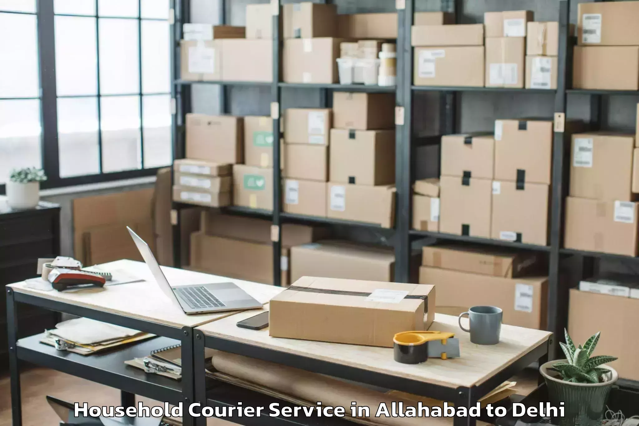 Professional Allahabad to Badarpur Household Courier